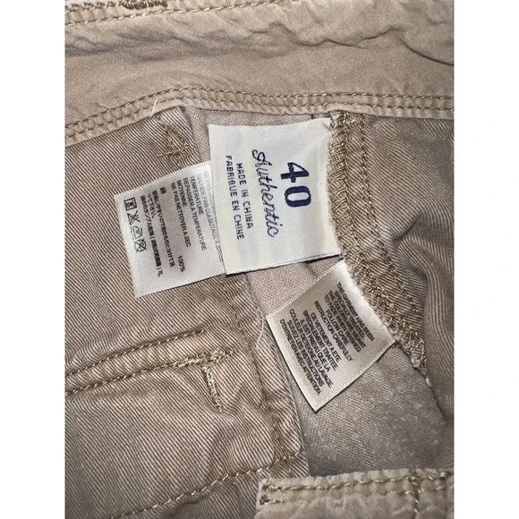 TOMMY BAHAMA SHORTS CARGO KHAKI BEIGE FLAT FRONT COTTON SZ 40 - Picture 4 of 6